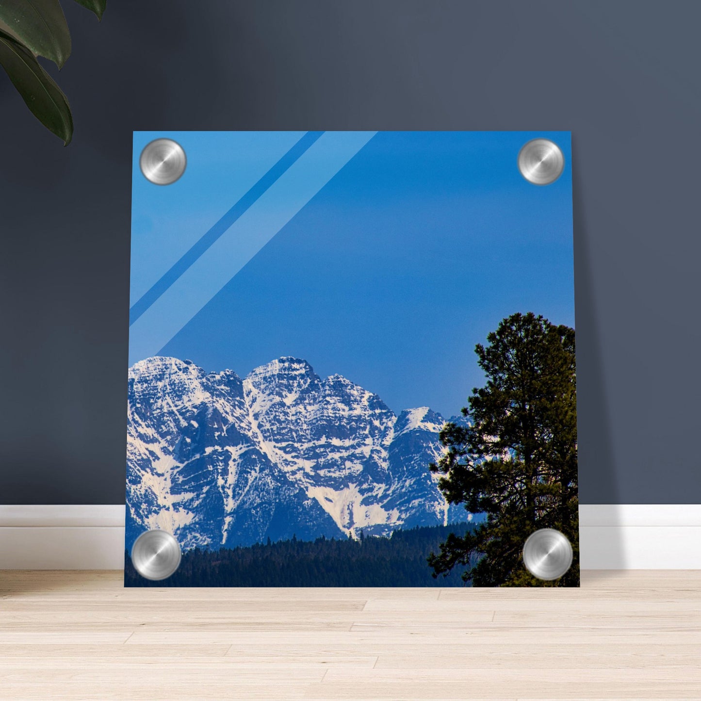 Mountain With Blue Sky - Acrylic Print