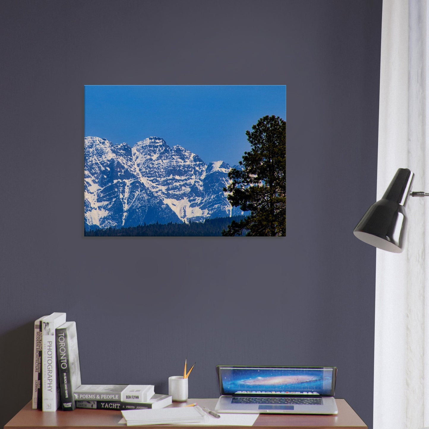 Mountain With Blue Sky - Canvas