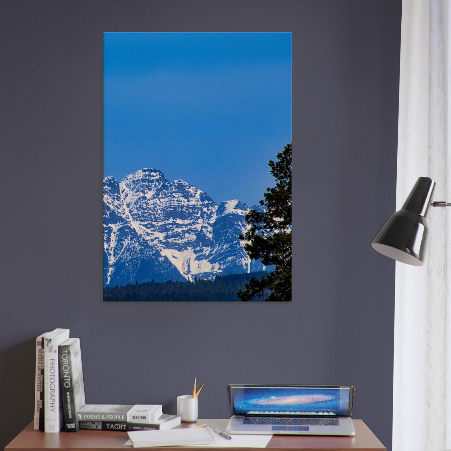 Mountain With Blue Sky - Canvas