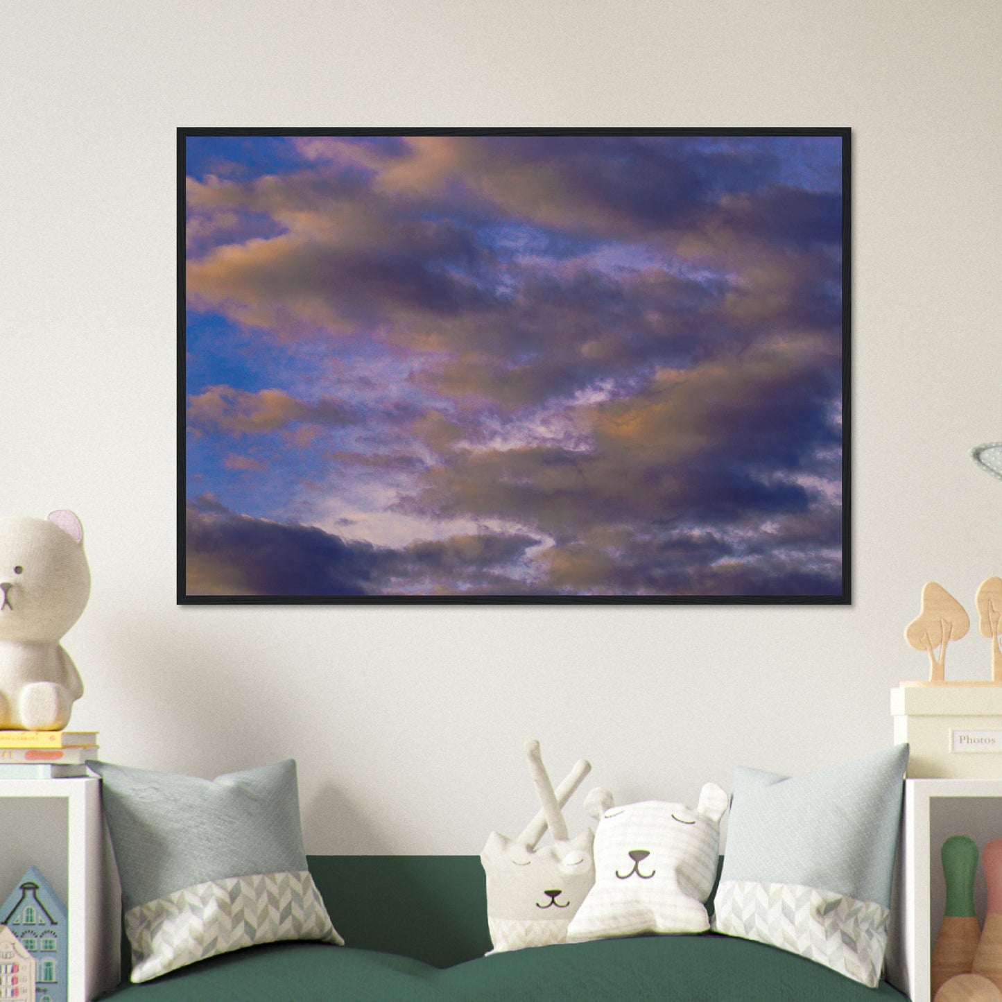 Clouds - Wooden Framed Poster