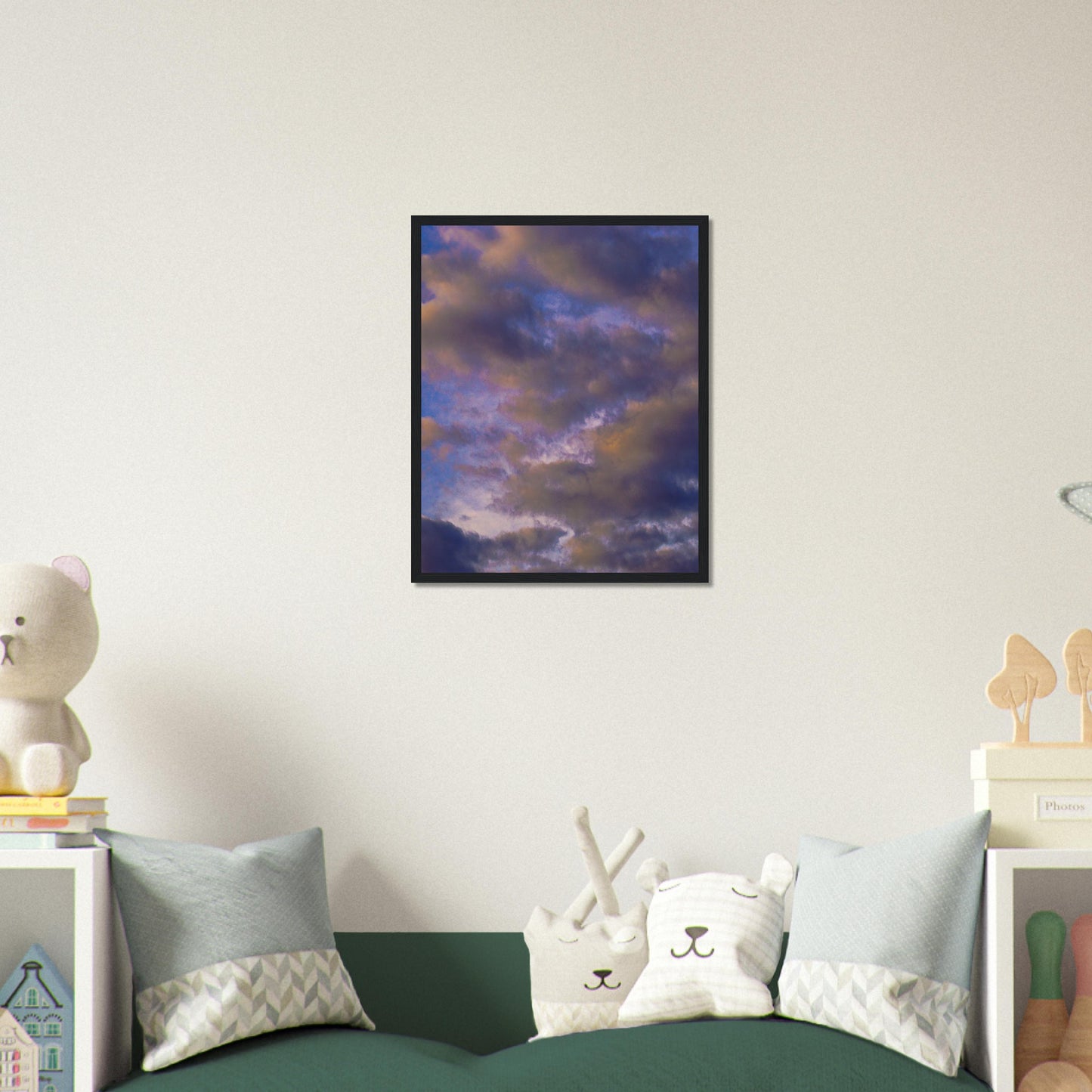 Clouds - Wooden Framed Poster