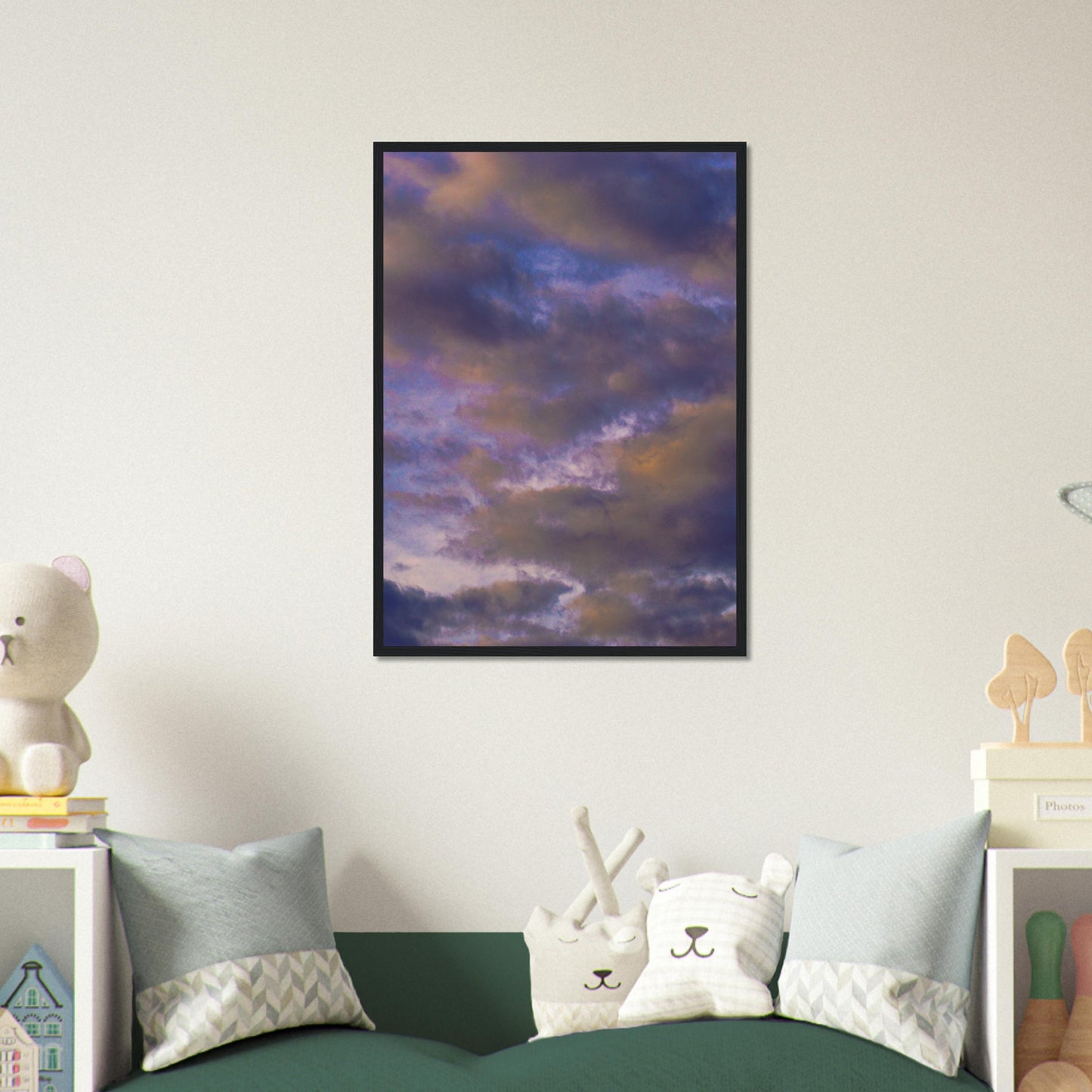 Clouds - Wooden Framed Poster