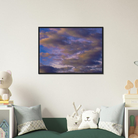 Clouds - Wooden Framed Poster