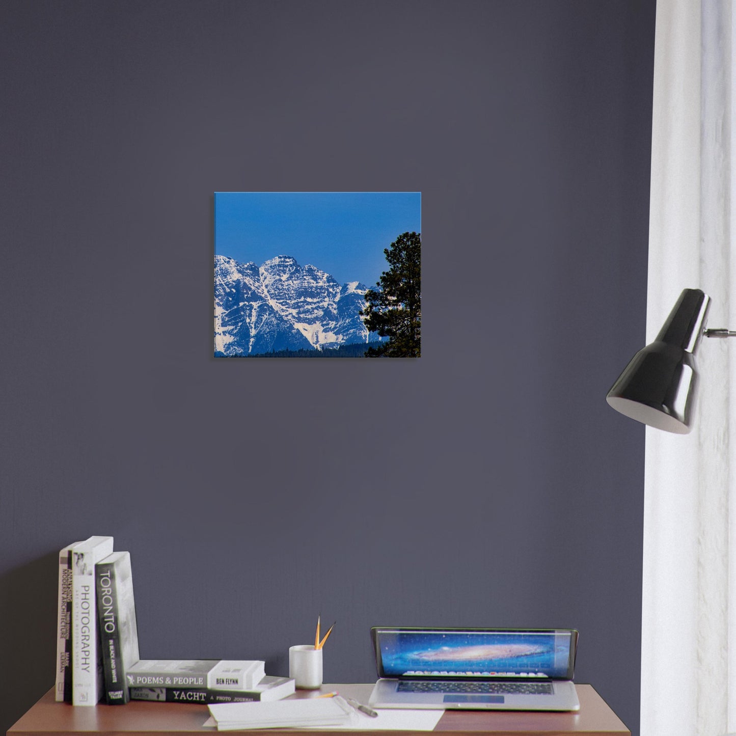 Mountain With Blue Sky - Canvas