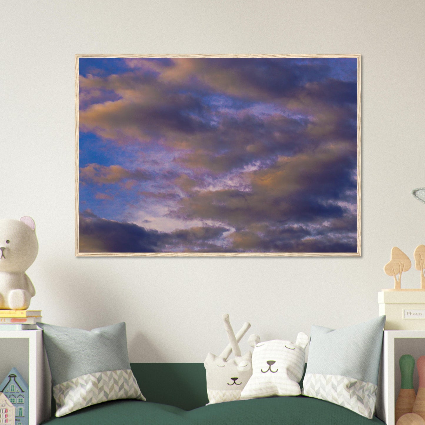 Clouds - Wooden Framed Poster