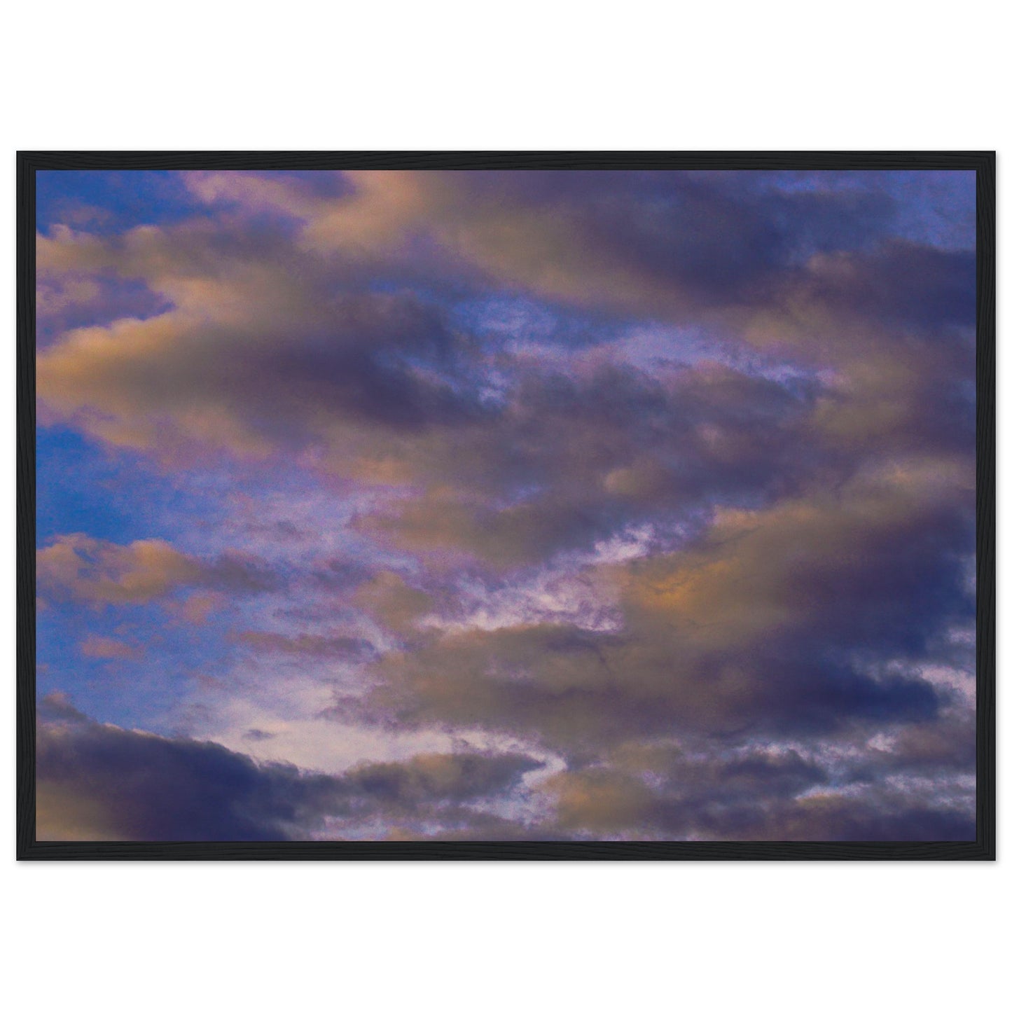 Clouds - Wooden Framed Poster