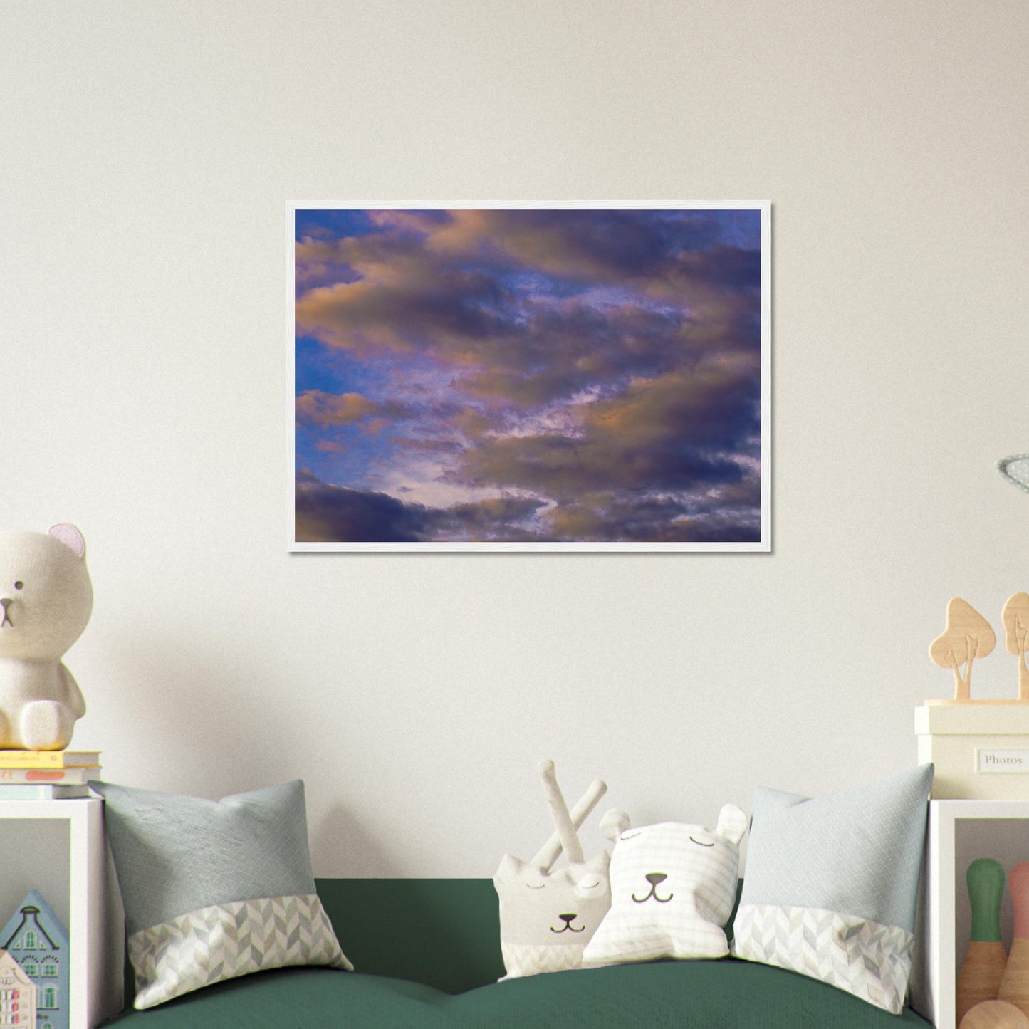 Clouds - Wooden Framed Poster