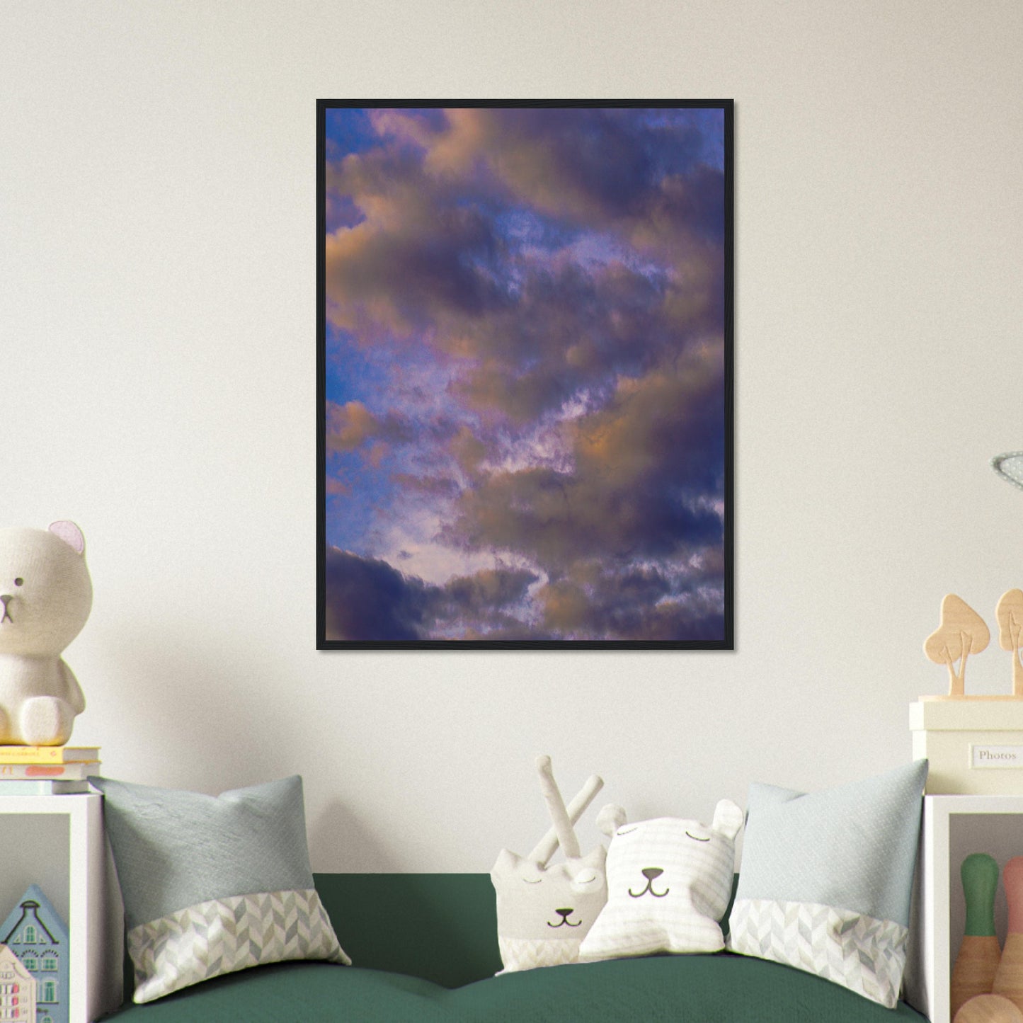 Clouds - Wooden Framed Poster