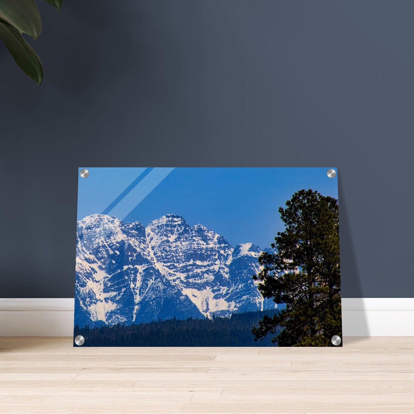 Mountain With Blue Sky - Acrylic Print