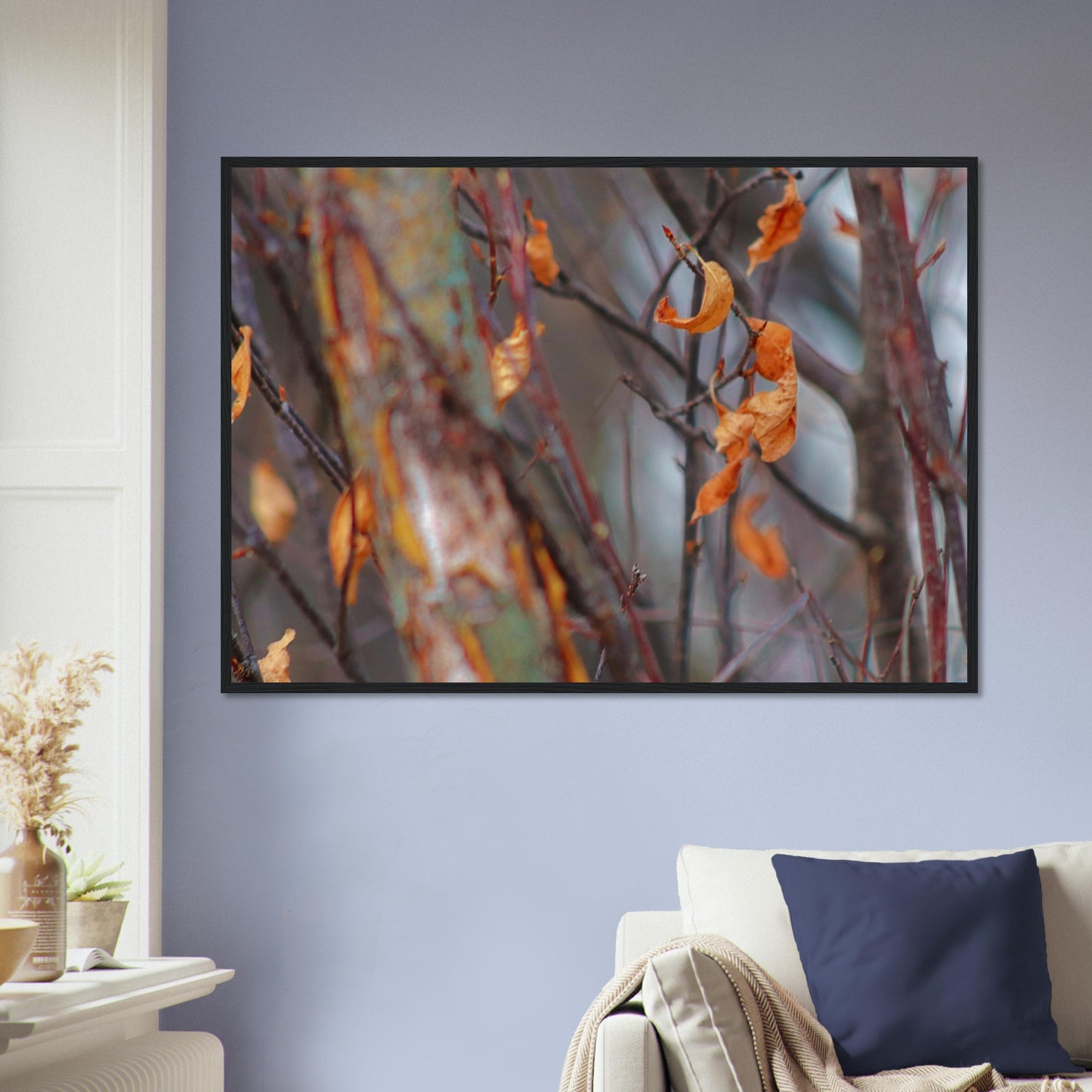 Floating Leaves - Wooden Framed Poster