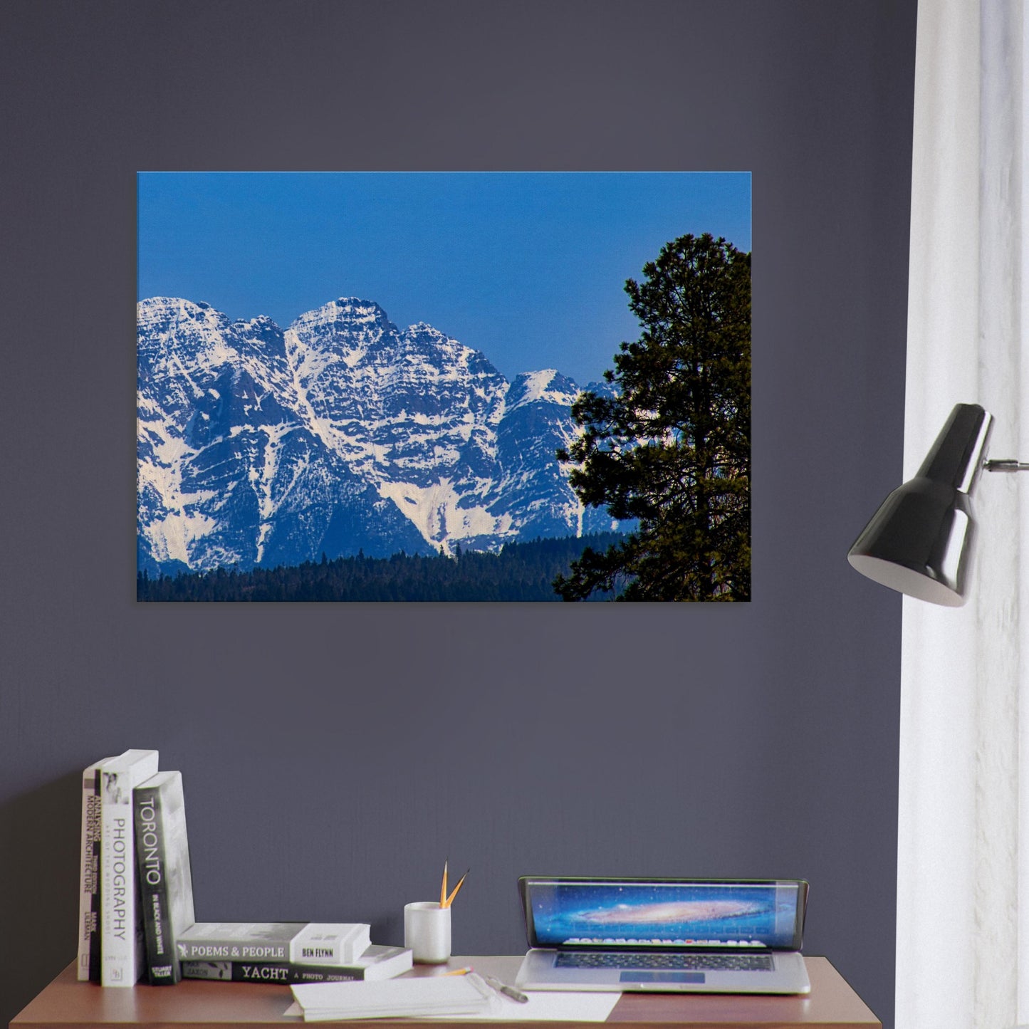 Mountain With Blue Sky - Canvas