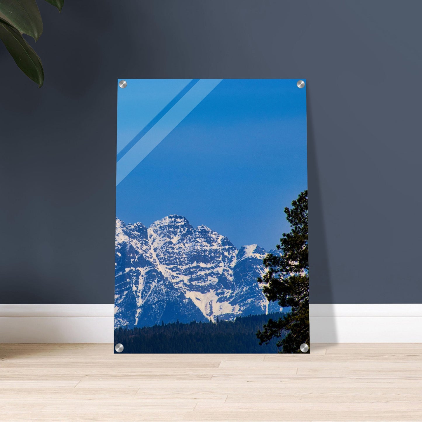 Mountain With Blue Sky - Acrylic Print