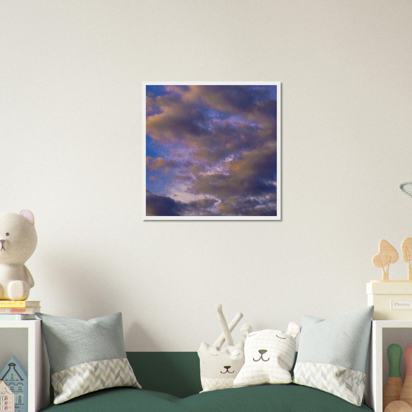 Clouds - Wooden Framed Poster