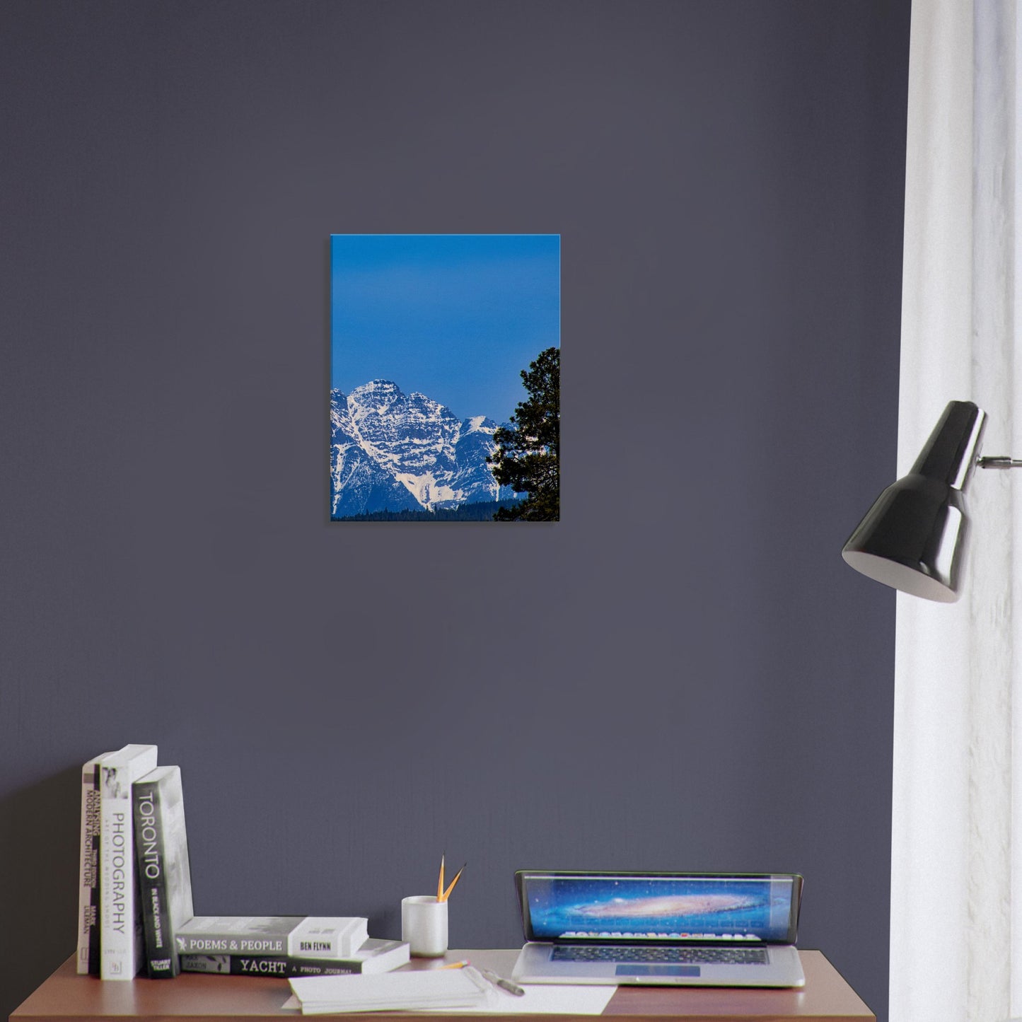 Mountain With Blue Sky - Canvas