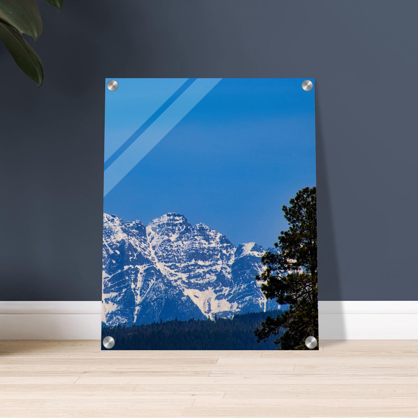 Mountain With Blue Sky - Acrylic Print