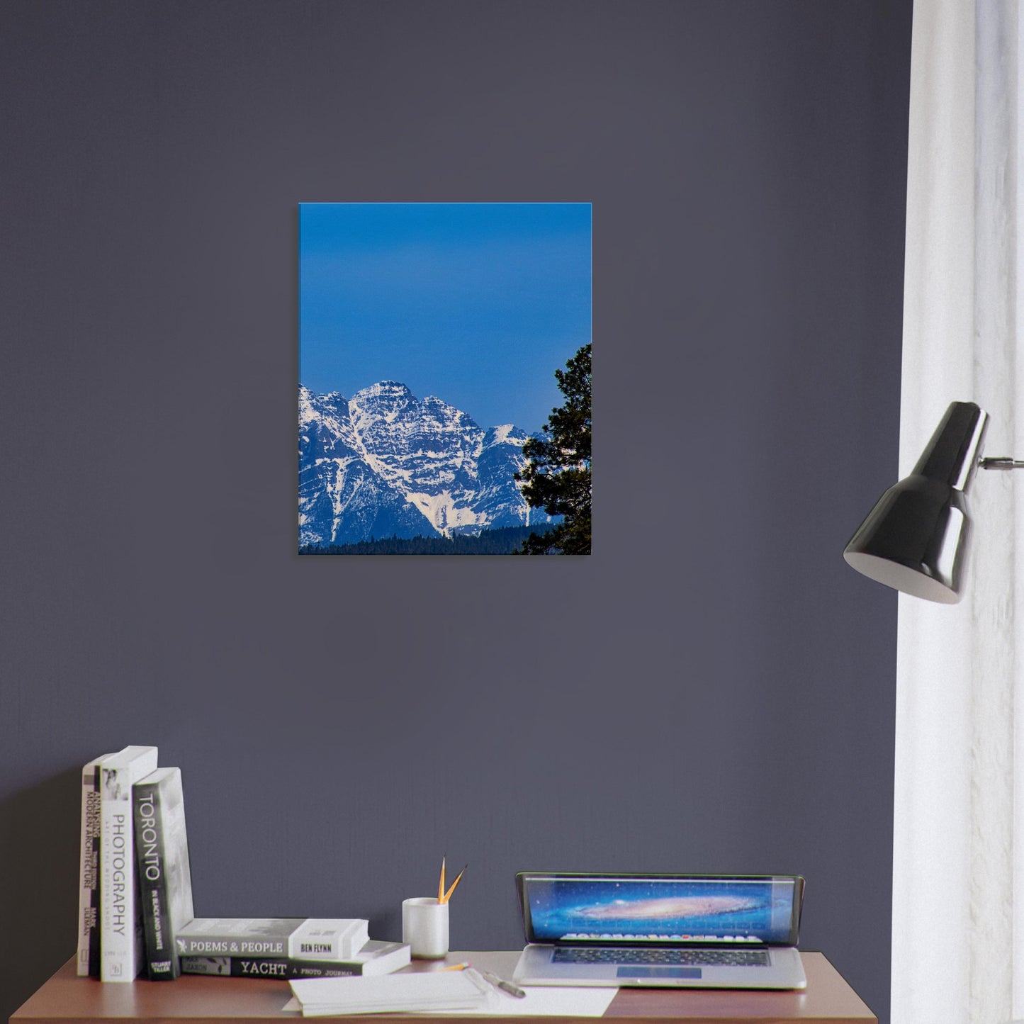 Mountain With Blue Sky - Canvas