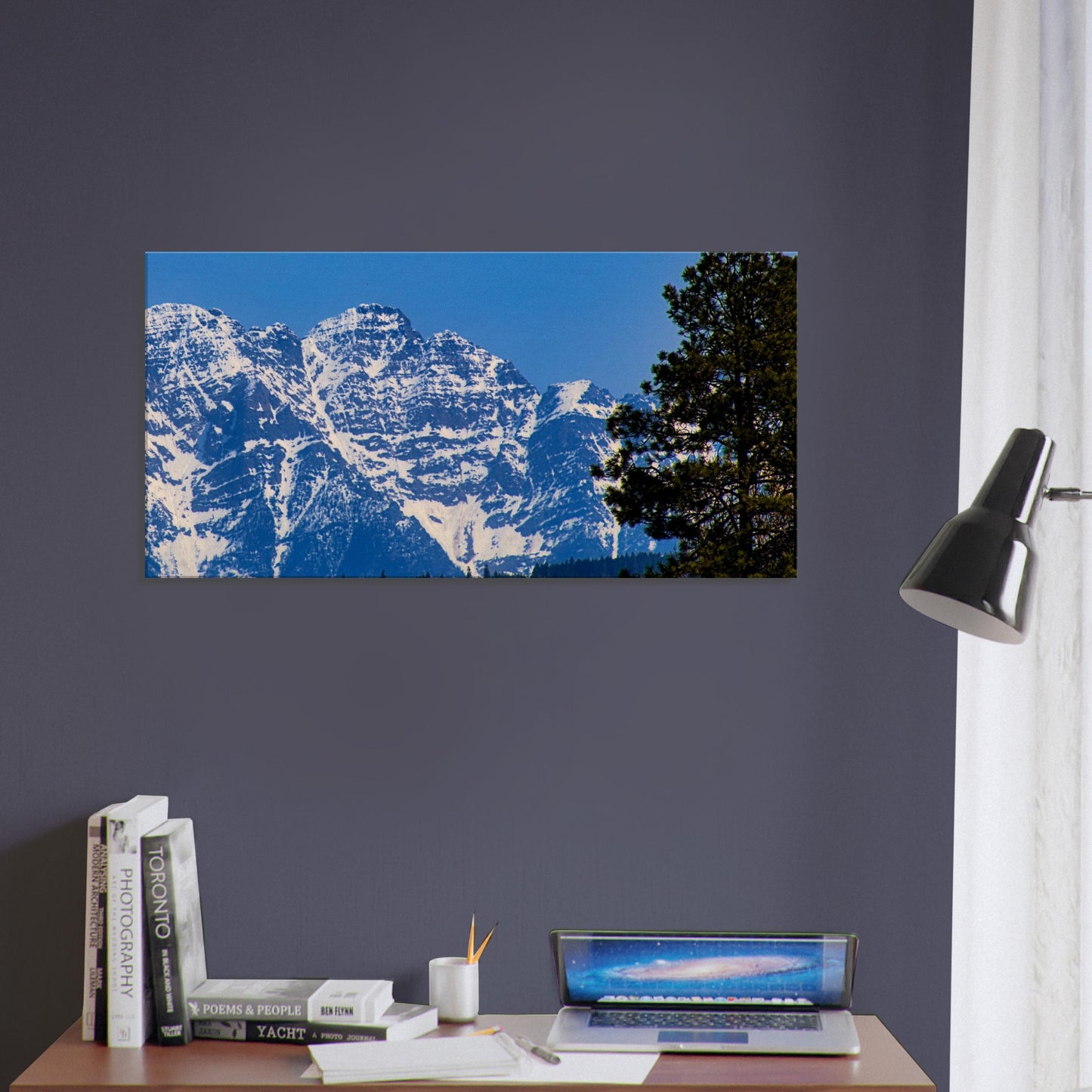 Mountain With Blue Sky - Canvas