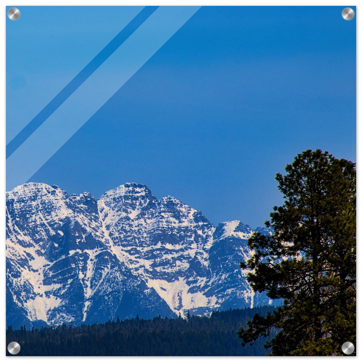 Mountain With Blue Sky - Acrylic Print