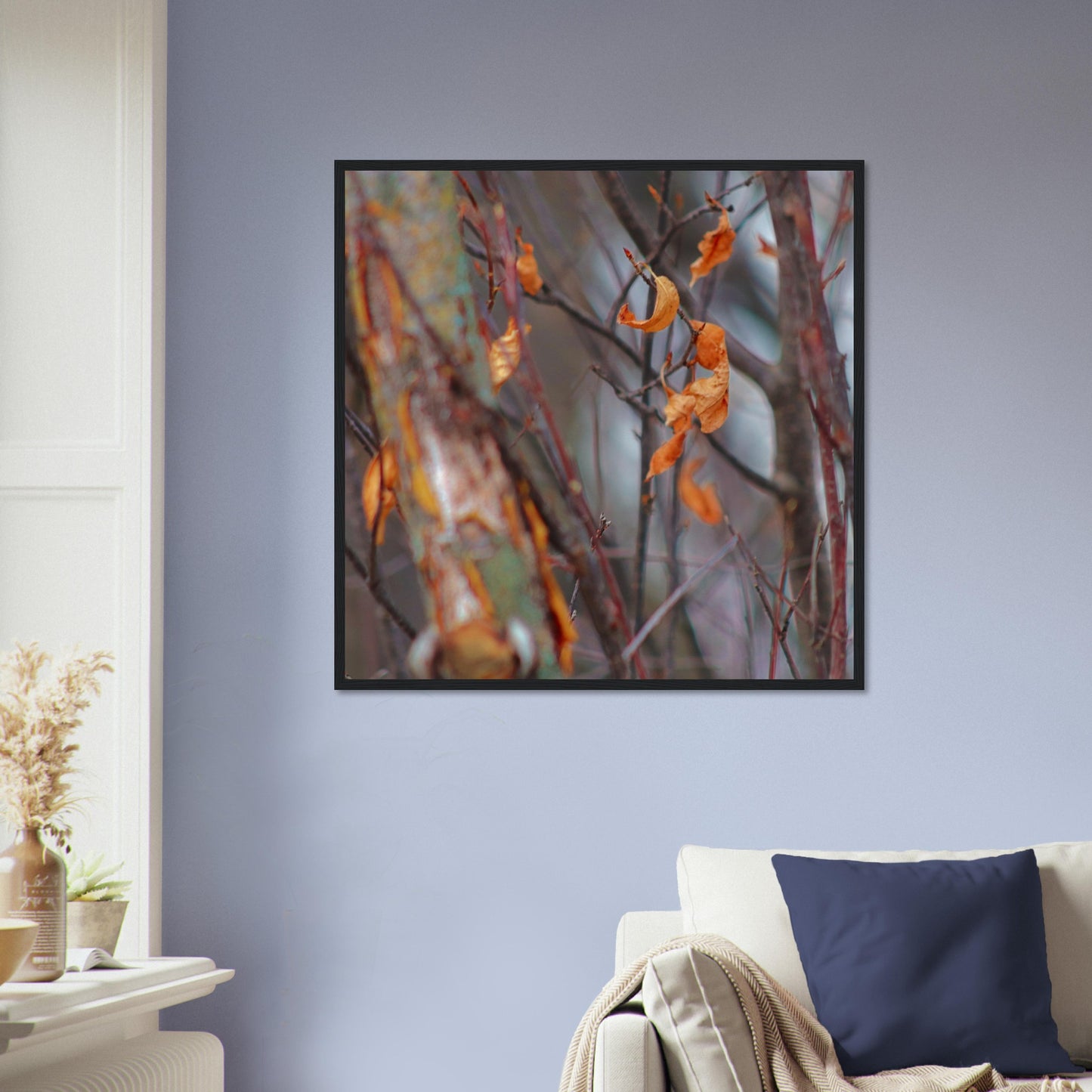 Floating Leaves - Wooden Framed Poster